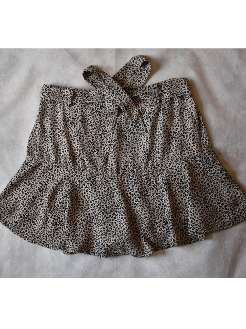 Animal Print Tie Waist Skort Size S